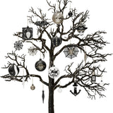 (Pre-Order) Halloween Christmas Tree Ornaments Set, 70-Piece Black & White Gothic Ornaments
