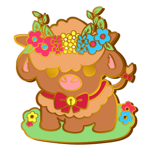 Pride Cow: Pansexual Rainbow LGBTQIA+ Enamel Pin