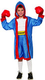 Boys Blue Boxer Boy Costume