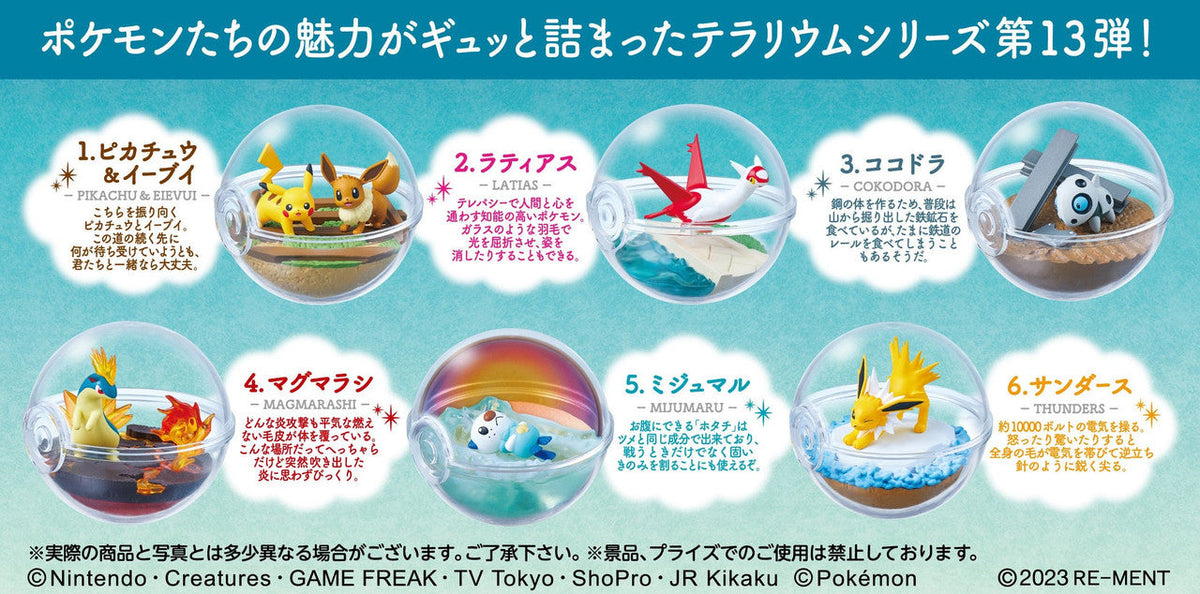 Pokemon Terrarium Collection Vol 13 Blind Box - Re-ment Official Miniature Figures