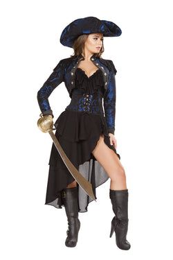 4pc Captain of the Night Pirate Costume