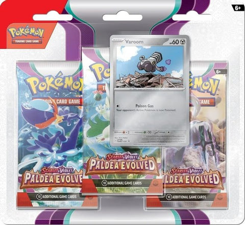 Pokemon: Scarlet & Violet - Paldea Evolved 3-Booster Blister Pack - Varoom