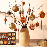 (Pre-Order) Woodland Fall Christmas Tree Ornaments Set, 50-Piece Autumn Harvest Ornaments