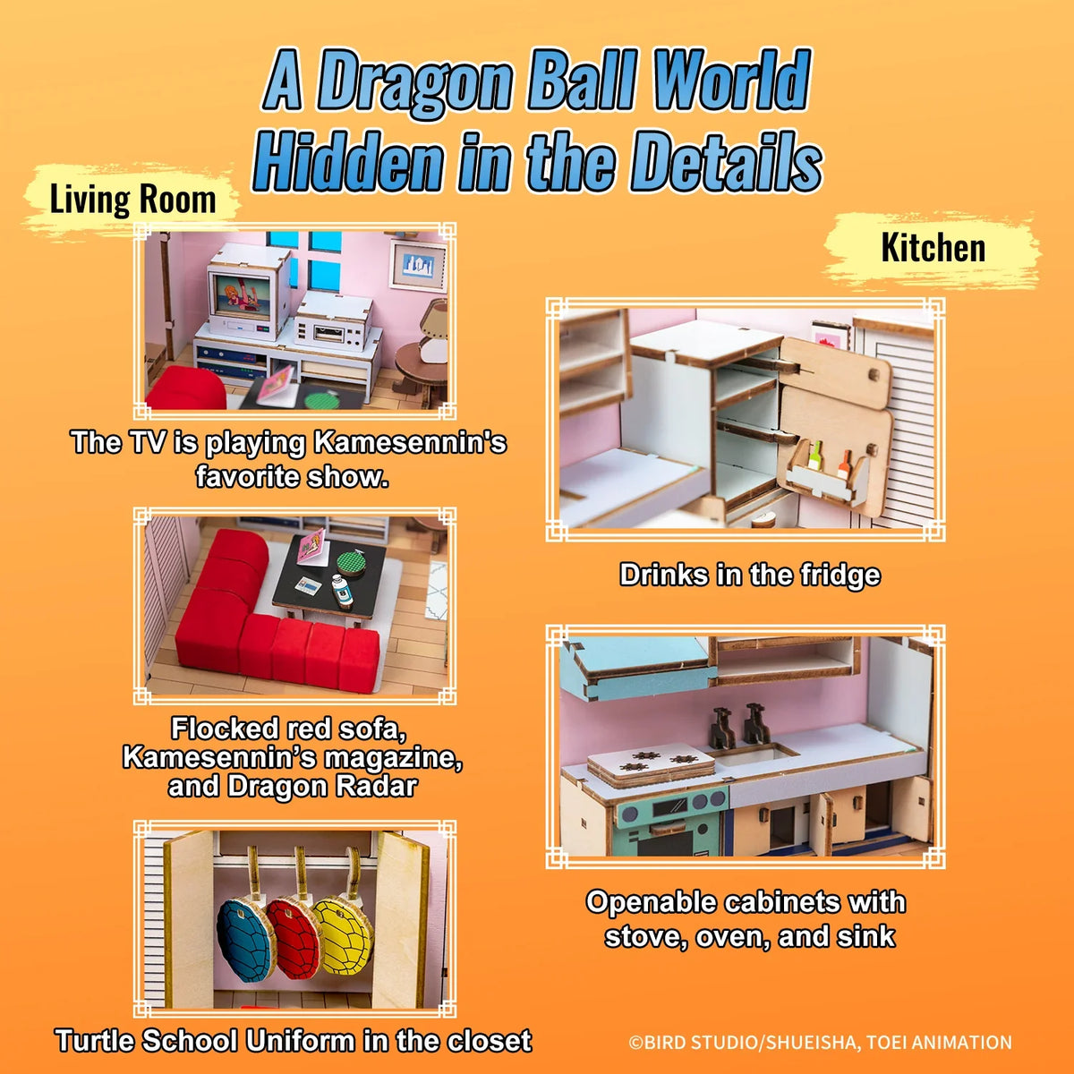 Puremind x Dragon Ball Kame House 3D Puzzle Model Kit - Official Collectible
