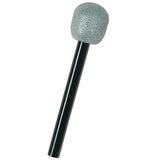 Silver and Black Glittered Microphone Costume Prop Accessory