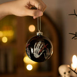 (Pre-Order) Black Gothic 16-Piece Baubles with Skulls, Skeleton Hands, Horror Prints & Striped Designs