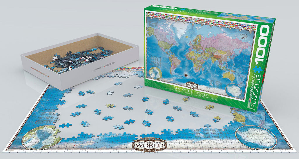 Puzzle: Maps & Flags - Map of the World – The Halloween Spot