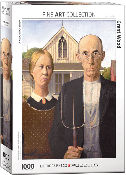 Puzzle: Fine Art Masterpieces - American Gothic by Grant Wood