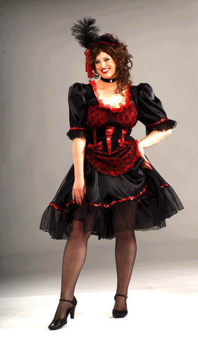 Plus Size Costumes Saloon Girl Halloween Costume Womens