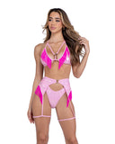 ShimmerFringe Metallic Garter Gleam