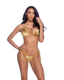 2PC Crushed Velvet Bikini Tie Set
