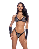 2PC Fully Bedazzled Rhinestone Bikini Set