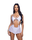 Bedazzled Strappy Romper with Rhinestone Detail