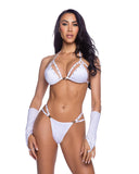 2PC Bedazzled Strappy Breakaway Bikini Set with Rhinestone Detail