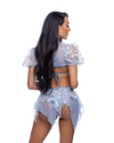 Butterfly & Sequin Triangle Top