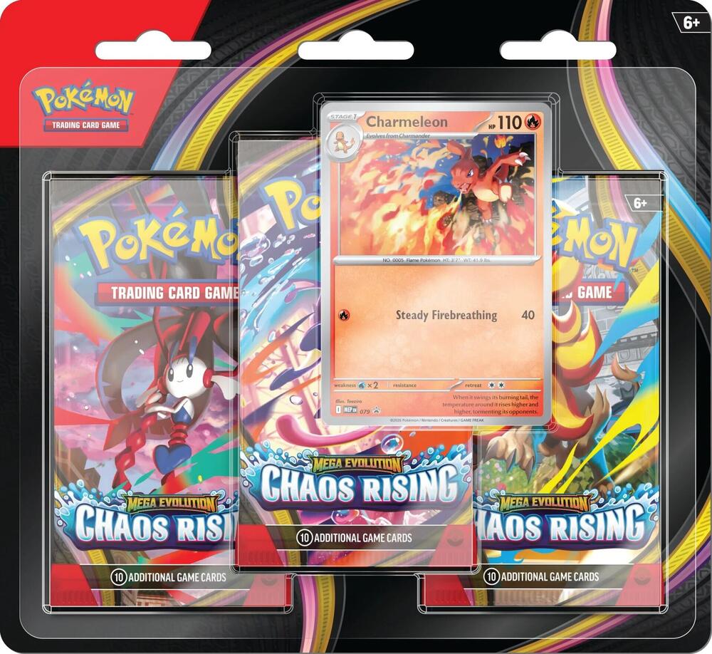 Pokemon: Mega Evolution - Chaos Rising - 3-Booster Blister Pack