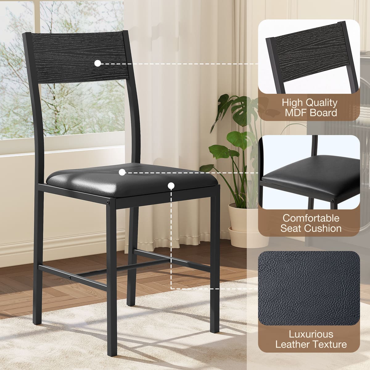 Indoor Round Dining Set, 5-Piece