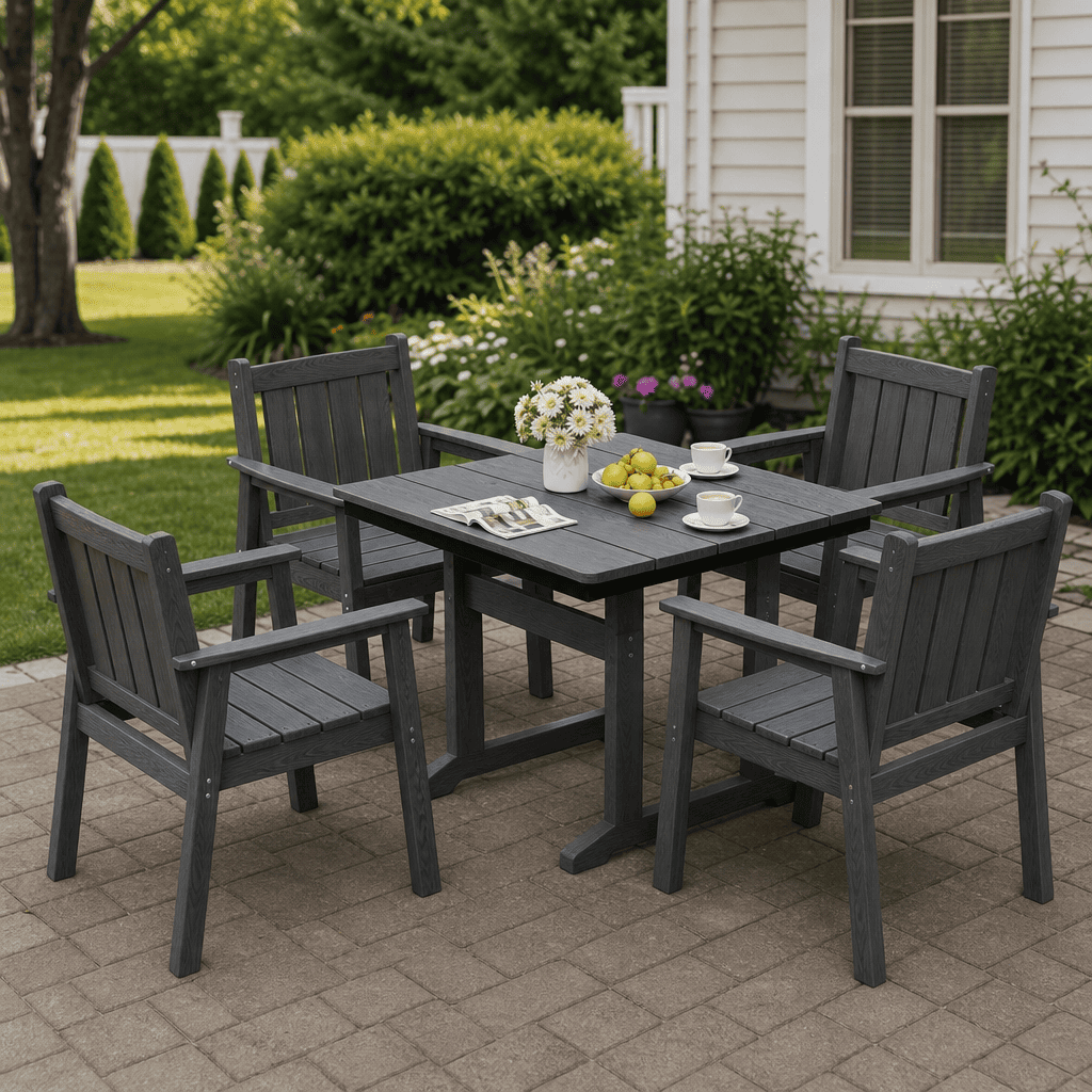 Corex HDPE Square Dining Set, 5-Piece