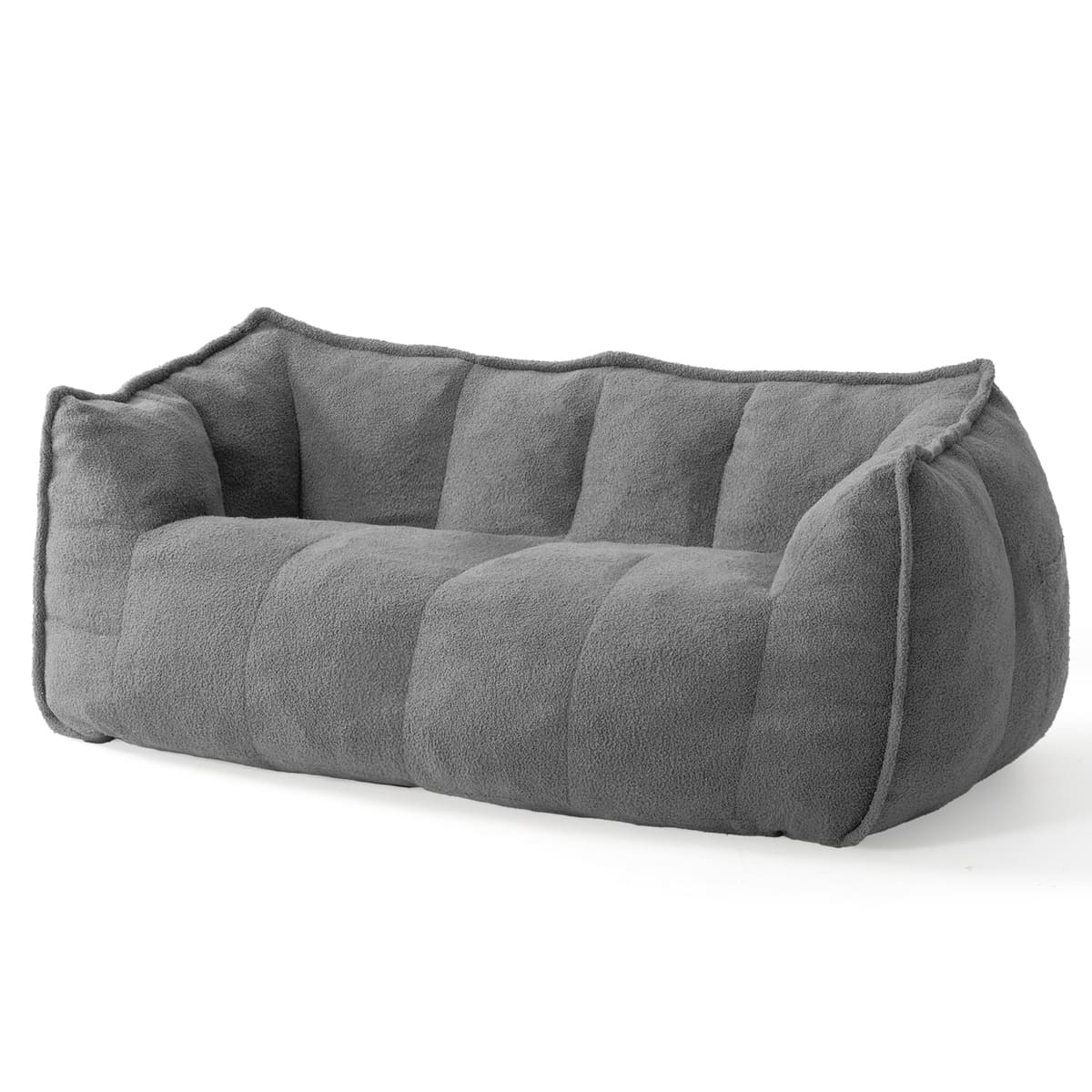 2-Seat Teddy Bean Bag Sofa