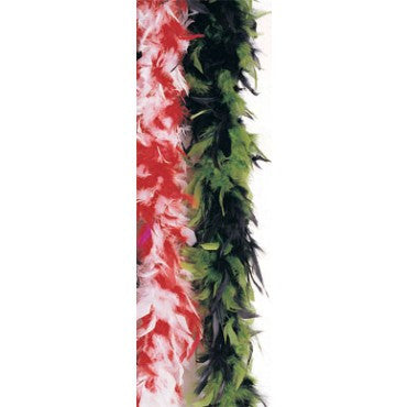 Black & Green Turkey Feather Boa