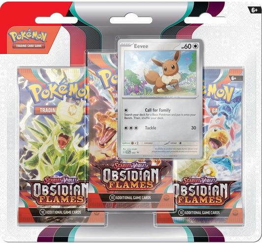 Pokemon: Scarlet & Violet - Obsidian Flames 3-Booster Blister Pack - Eevee