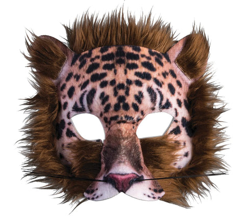 Deluxe Leopard Face Mask Costume Accessory