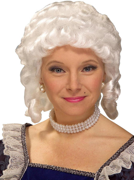 White Colonial Woman Wig