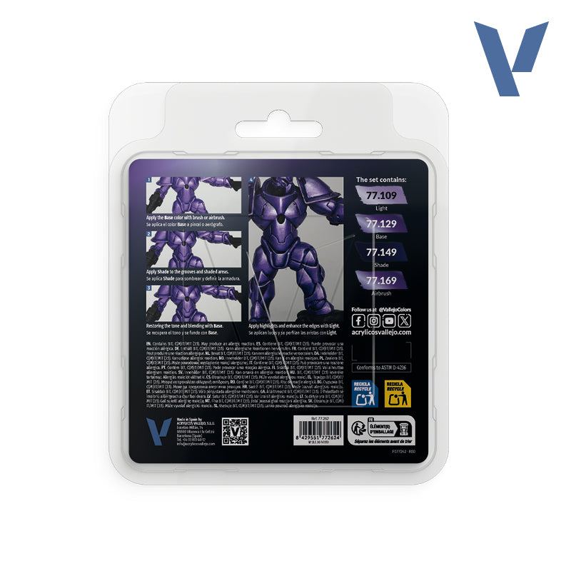 Vallejo True Metallic Metal: Paint Set - Celestial Violet (4)