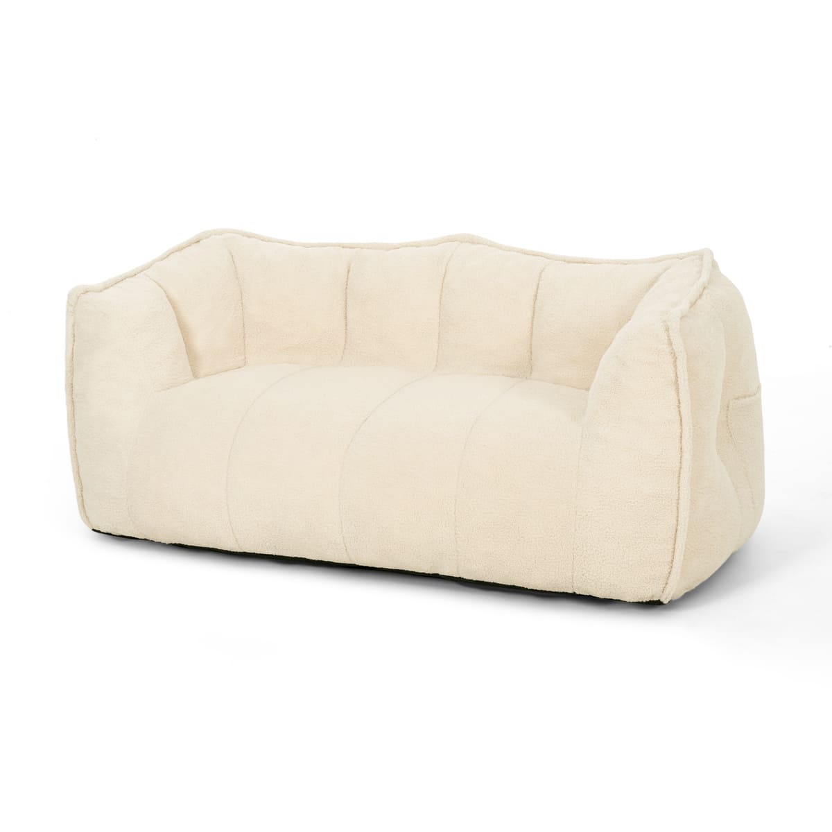 2-Seat Teddy Bean Bag Sofa