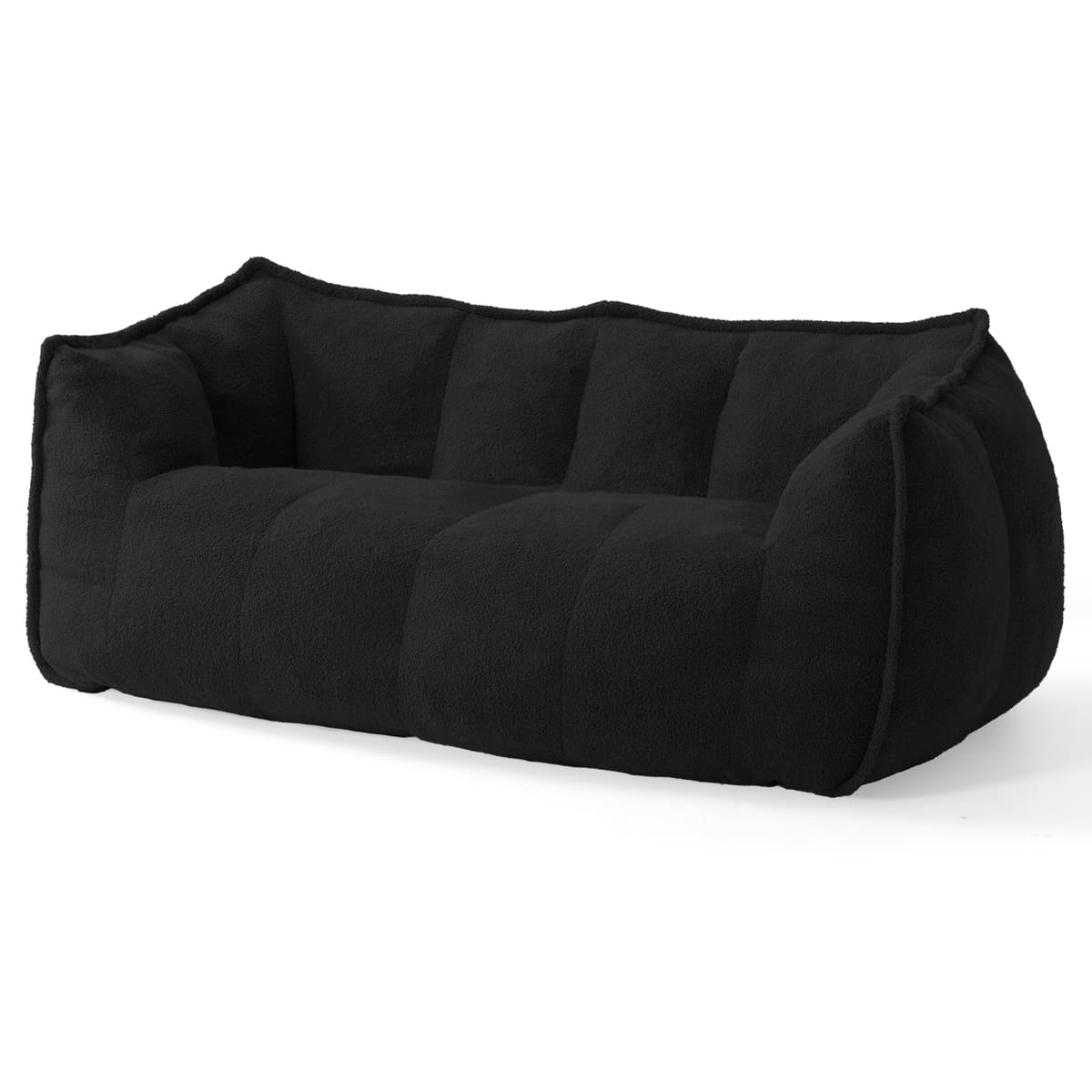 2-Seat Teddy Bean Bag Sofa