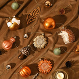 (Pre-Order) Fall Harvest Christmas Tree Ornaments Set, 40-Piece Autumn Woodland Ornaments