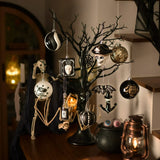 (Pre-Order) Halloween Christmas Tree Ornaments Set, 70-Piece Black & White Gothic Ornaments