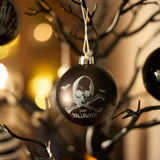 (Pre-Order) Black Gothic 16-Piece Baubles with Skulls, Skeleton Hands, Horror Prints & Striped Designs