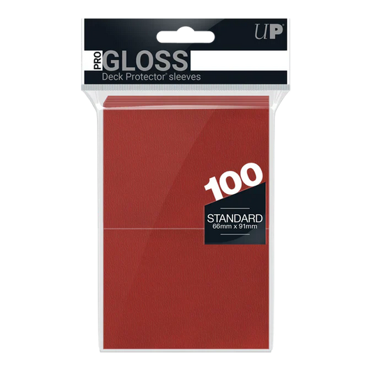 PRO-Gloss Standard Deck Protector Sleeves (Red)