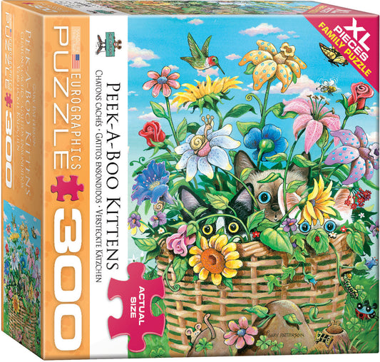 Puzzle: Family Oversize Puzzles - Peek-A-Boo Kittens