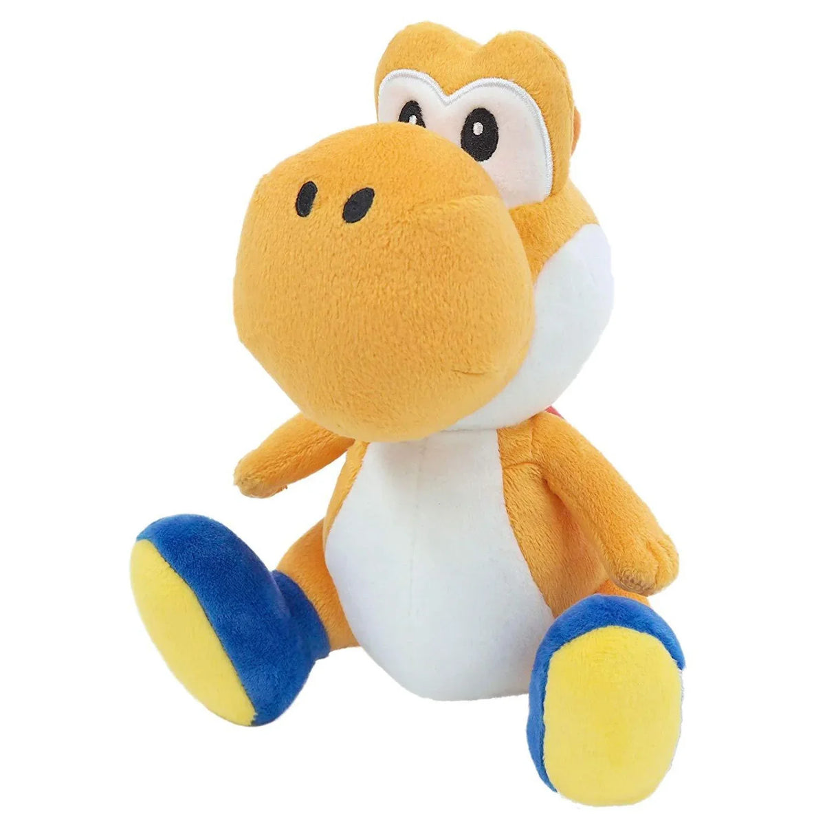 Super Mario All Star Yoshi - Orange Yoshi Plush, 7"