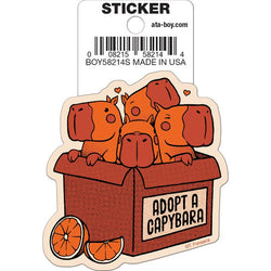 Tobe Fonseca: Adopt A Capybara Die Cut Vinyl Sticker - 3"