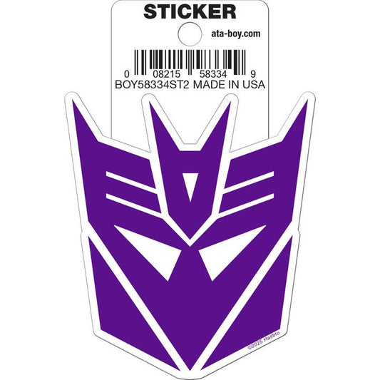 Ata-Boy Stickers: Die Cut Vinyl Sticker - 3" - Transformers - Decepticon Logo