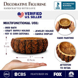 Nature's Basin Tree Bark Themed Bowl, 6" Resin Woodlandbasin Bird Bath Decor
