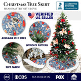 Scandinavian Forest Animal Pattern Tree Skirt