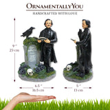 (Pre-Order) Edgar Allan Poe Handpainted 9" Figurine, Horror Home Statue Decoration