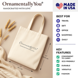 It's Okay Floral Affirmation Canvas Tote Bag, Boho Motivational Gift for Kind and Inspirational Women