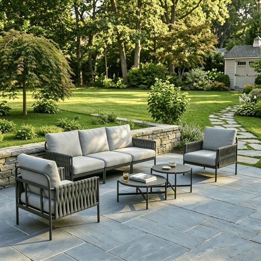 Axis Woven Rope Outdoor Sectional Set, 7-Piece
