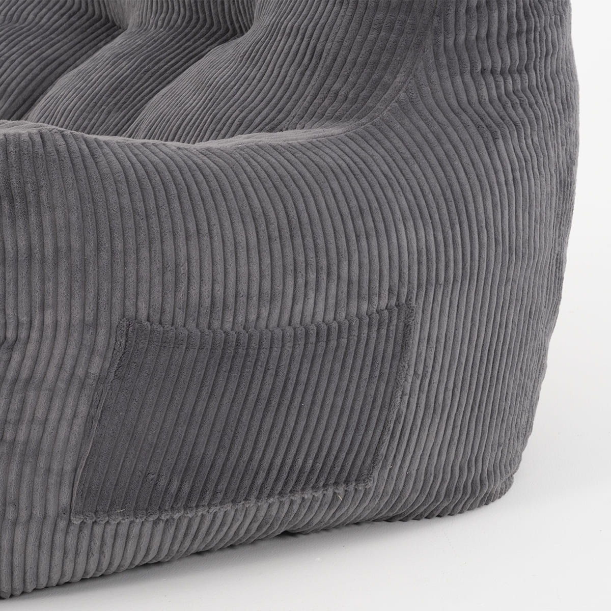 2-Person Bean Bag Sofa Chair, 63" Wide Corduroy with Memory Foam