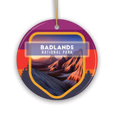 Badlands National Park Retro Style Ornament, South Dakota Tourist Attraction and Gift