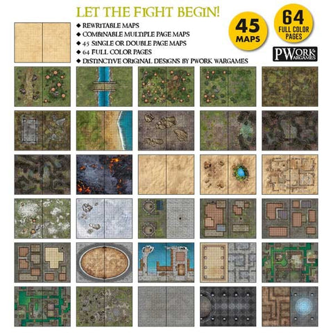 Combat Book 1: Fantasy Rewritable Combat Maps for Tabletop RPGs – The ...