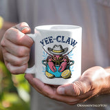 Crawfish Yee-Claw Western Cowboy Personalized Mug, Summer Boil Season Gift with Custom Name for Fisherman