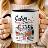 Salem Book Club Witches Personalized Mug, Spooky Halloween Reading Girl Gift with Custom Name