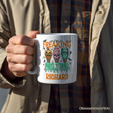 I’m Freaking Melting Frankenstein Personalized Mug, Funny Ice Cream Halloween Gift with Custom Name for Summer Spooky Season