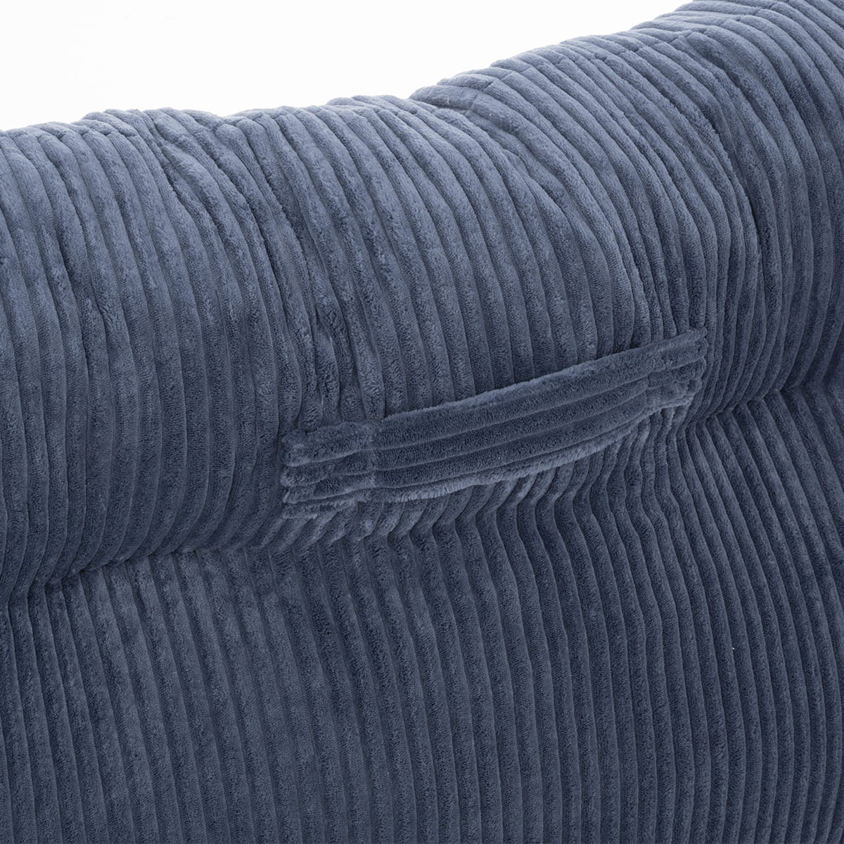 2-Person Bean Bag Sofa Chair, 63" Wide Corduroy with Memory Foam